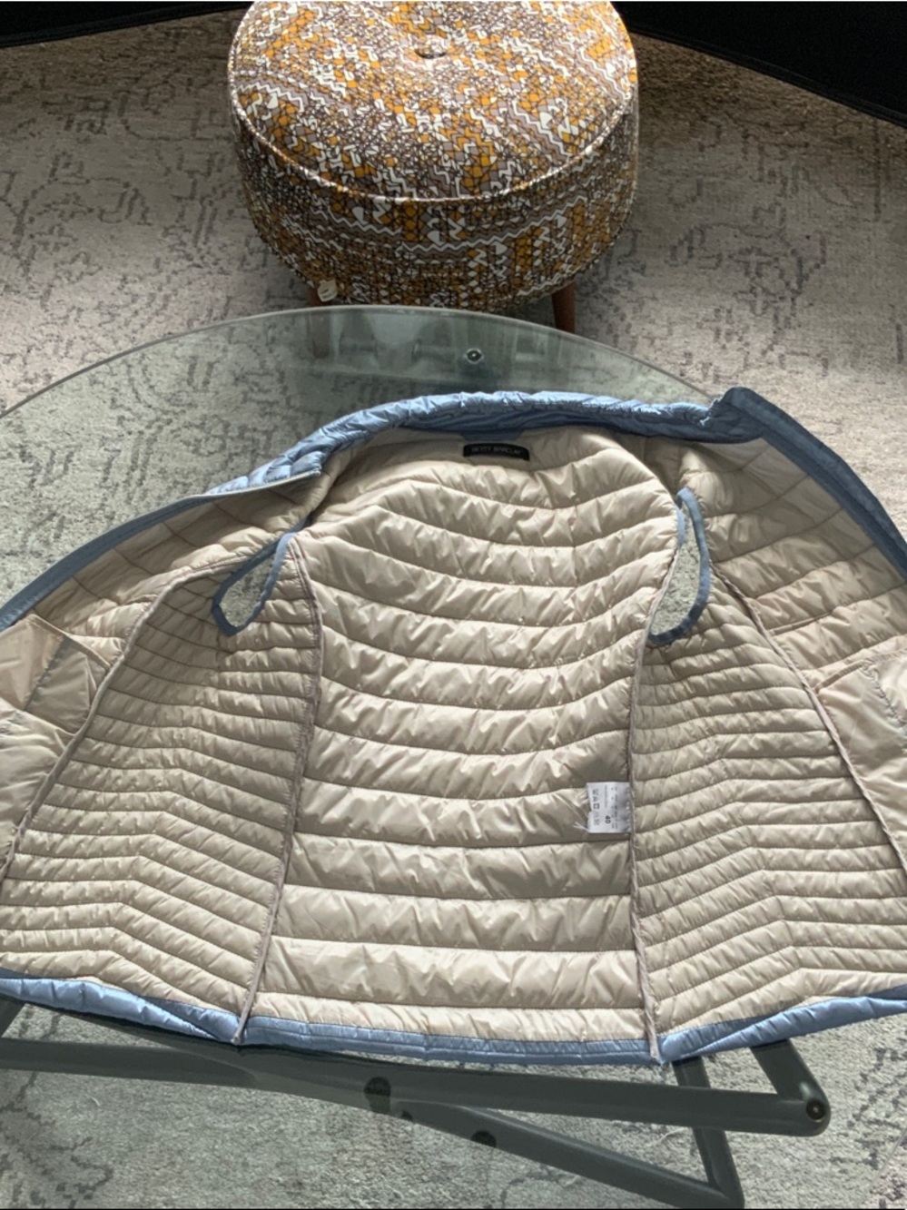 Betty Barclay Women's Light Blue Quilted Packable Vest with Ring-Zip 40 - Picture 6 of 7
